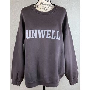 UNWELL Call Her Daddy Podcast Crewneck Sweatshirt Charcoal Grey, Medium